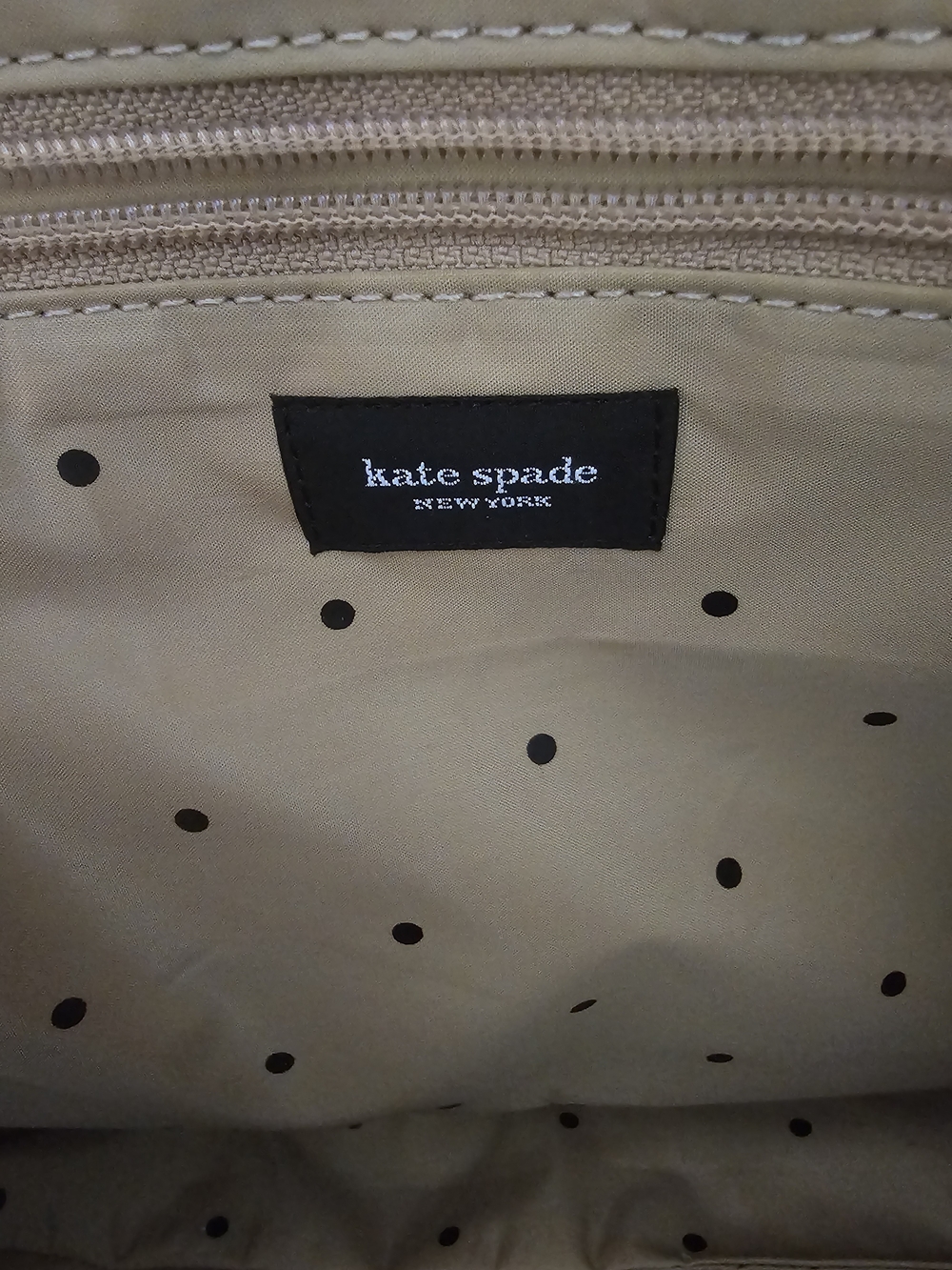 kate spade Pink Dot Messenger Bag with Beige Strap - Picture 6 of 7